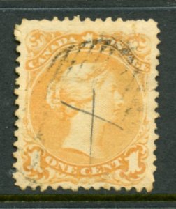 Canada scott 23 Queen Victoria Yellow Orange Used