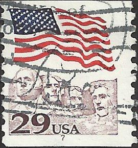 P.N.C. 7 # 2523 USED FLAG OVER MOUNT RUSHMORE