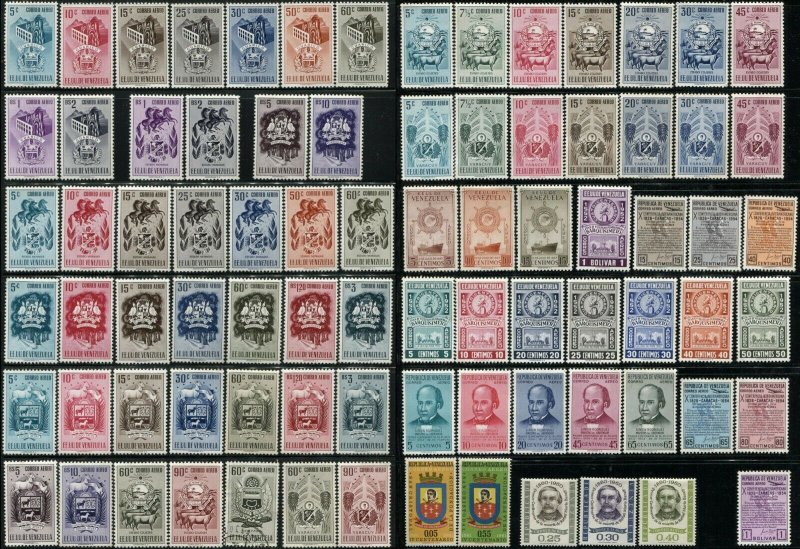 VENEZUELA Postage Arms Airmail Telegraph Stamps Collection 1930-72 MLH MNH USED 