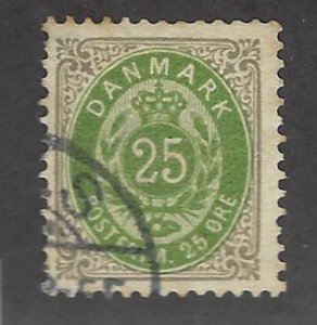 Denmark SC#50 Used F-VF SCV$19.50....Fill a Great Spot!