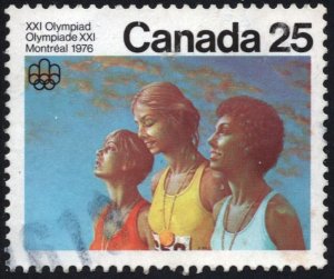 Canada SC#683 25¢ Athletes with Medals (1976) Used