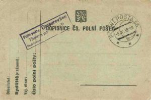 Czechoslovakia Soldier's Free Mail 1938 Polni Posta 55 Brno Field Post Postca...