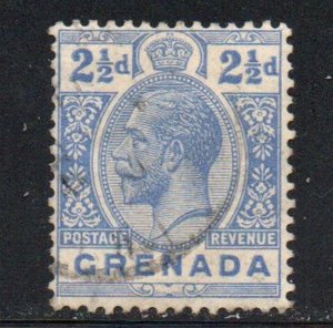 Grenada Sc 97 1927 2 1/2 d ultramaarine George V stamp used