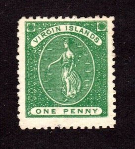 Virgin Islands stamp #1, MH NG, SCV $55.00 