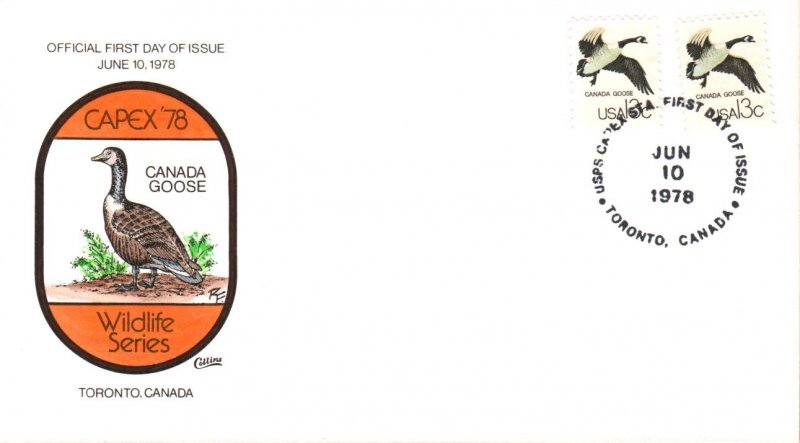 #1757 Capex Wildlife Collins FDC Set