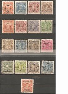 COLLECTION LOT OF 17 INDIAN STATES COCHIN