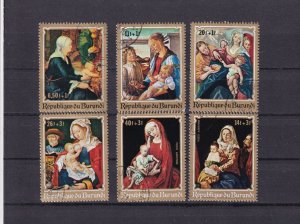 SA24b Burundi 1970 Christmas - Paintings, Air Mail and Postage used stamps