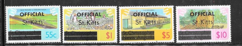 St Kitts #O7a & 010a  (MNH) CV$9.75