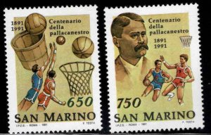 San Marino Scott 1235-1236 Basketball stamp  set  MNH**