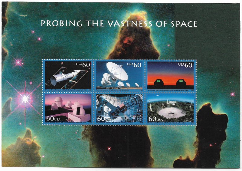USA 3409 MNH SHEET PROBING THE VASTNESS OF SPACE