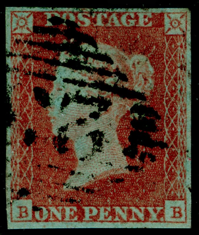 SG8, 1d red-brown PLATE 113, USED. Cat £38. IRELAND. BB 