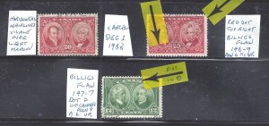 Canada # 147 & 148(2) USED WITH CONSTANT PLATE FLAWS BS25672