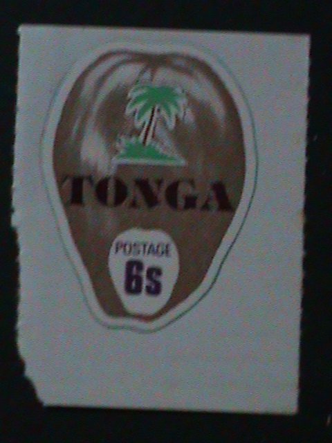 ​TONGA-1972-SC#302-LOVELY BEAUTIFUL COCONUT SHAPE CUT -MINT VF HARD TO FIND