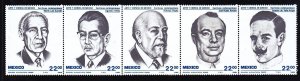 Mexico 1397a (1393-97) MNH 1985 Mexican Contemporary Writers Set of 5