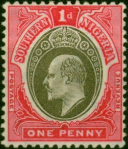 Southern Nigeria 1904 1d Grey-Black & Carmine SG22 V.F VLMM