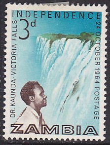 Zambia 1  Pres. Kenneth D. Kaunda, Victoria Falls 1964