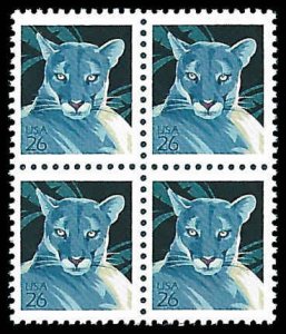 PCBstamps   US #4137 Block $1.04(4x26c)Wildlife-Florida Panther, MNH, (10)