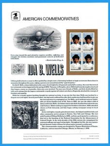 USPS COMMEMORATIVE PANEL #347 IDA B WELLS #2442