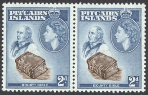 Pitcairn Islands Sc# 22 MNH pair 1957 2p Bounty Bible