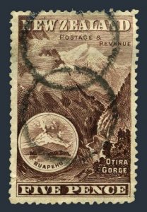 New Zealand 77a,used.Michel 72a. 1898.Otira Gorge and Mt Ruapehu.