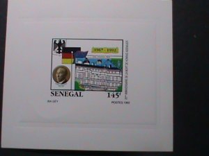 ​SENEGAL-1992 SC#1025 -25TH ANNIV: KONRAD ADENAUER-DELUXE PROOF SHEET MNH VF