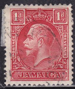 Jamaica 103a USED 1932 King George V 1d Type II