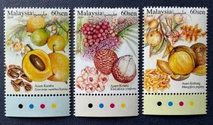 MALAYSIA 2019 Sour Fruits Set of 3V MNH