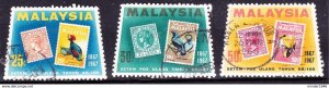 MALAYSIA 1967 Set of 3 Stamp Centenary Issue SG48-50 Fine Used