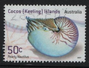 Cocos Islands 2007 used Sc 345b 50c Perly nautilus Mollusks