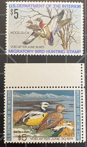 US Stamps-SC# RW 40 & 41 - Duck Stamp  - MNH - CV $36.00