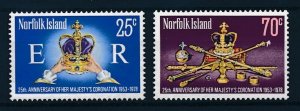 [117091] Norfolk Island 1978 Royalty 25 years  coronation Queen Elizabeth  MNH