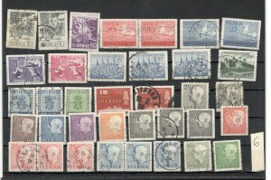 SWEDEN -NICE SELECTION USED STAMPS-(6)