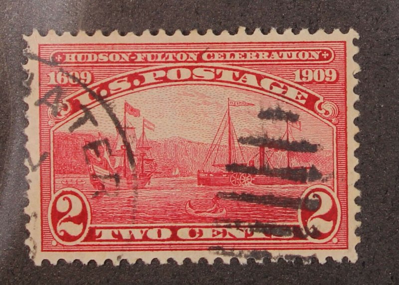 Scott 372 - 2 Cents Hudson Fulton - Used - Nice Centering - SCV $4.75 