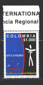 Colombia. 2002. 2203. Stop violence against women, confrontation. MNH.