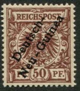 German New Guinea SC# 6  O/P on issue of Germany 50pf MH