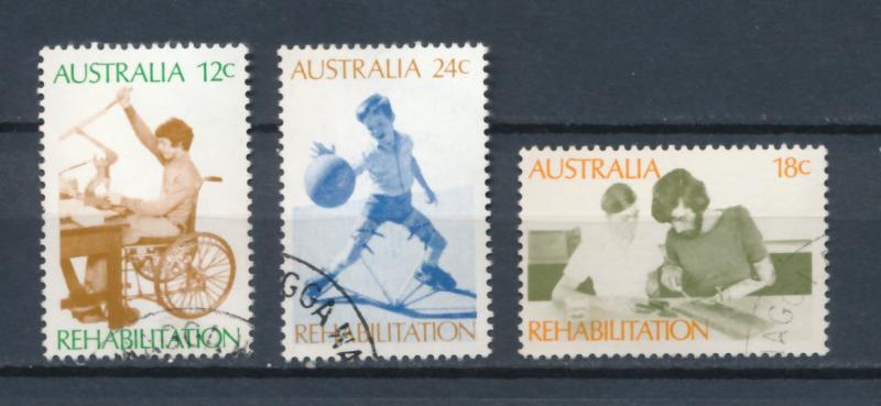 Australia 1972  Scott  523-525 (3) used - Rehabilitation of the handicapped