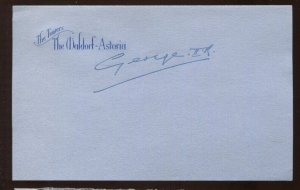 King George II of Greece  Signed Card & Matching Cover LV6102