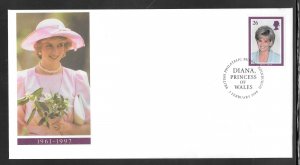 Just Fun Cover Great Britain #1792 FDC Offical Tributes Princess Diana (my5765)