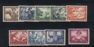 Germany #B49 - #B57 VF/NH Wagner Set