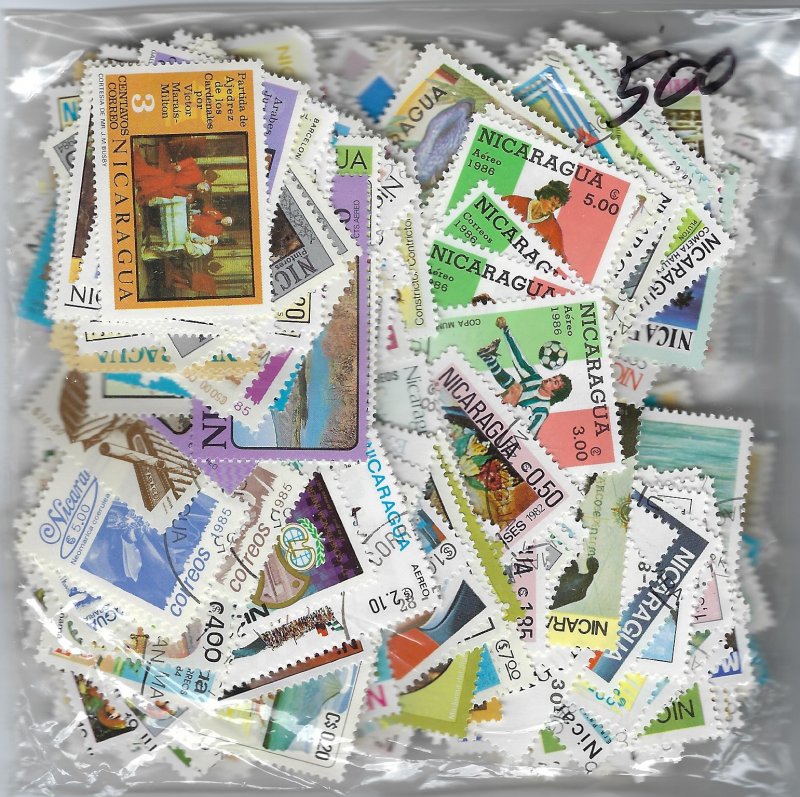 Nicaragua Packet Collection of Approximately 475-500 different