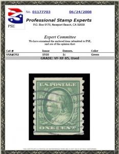 392 Used VF-XF PSE Grade 85 unencased