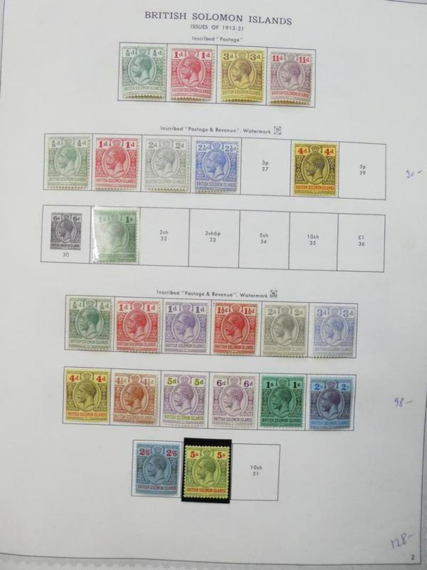 EDW1949SELL : SOLOMON ISLANDS Beautiful, ALL VF, Mint OG collection. Cat $516.00