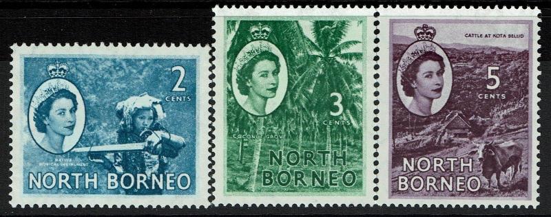 North Borneo SG# 373, 374a?, 375, Mint Never Hinged -  Lot 030117