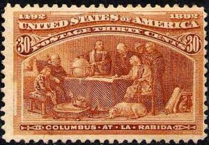 1893 United States Stamp #239 Mint Lightly Hinged Original Gum Columbian Expo  