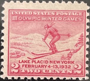 Scott #716 1932 2¢ Winter Olympics MNH OG