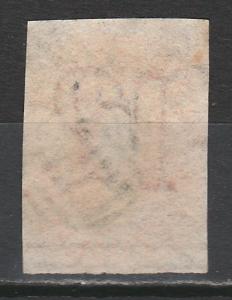 TASMANIA 1858 QV CHALON 1/- IMPERF USED