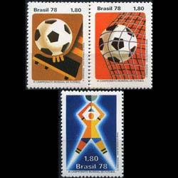 BRAZIL 1978 - Scott# 1550-2 W.Cup Set of 3 NH