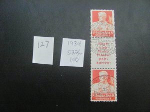 GERMANY 1934 USED  MI.  S224  BOOKLET XF 100 EUROS   (127)