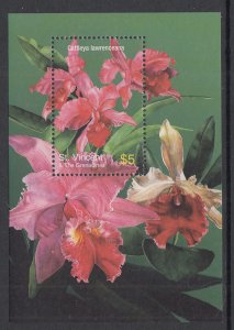 St Vincent 3172 Orchids Souvenir Sheet MNH VF