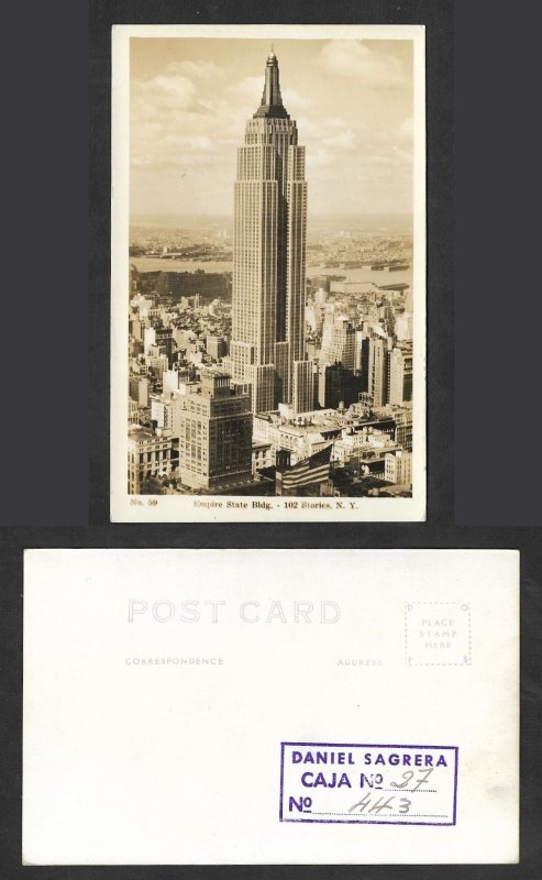 SD)1960 USA  POSTCARD EMPIRE STATE BUILDING, SKYSCRAPER, REGISTERED, UNCIRCULAT